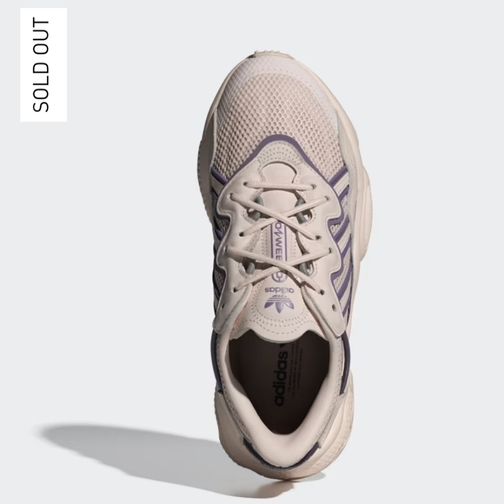 RARE Ozweego Adidas Women's Cream and Lavender Sneakers 9.5